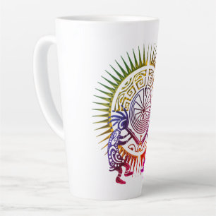 Caneca De Café Latte Kokopelli Duo - Homem No Maze - Sun 1a