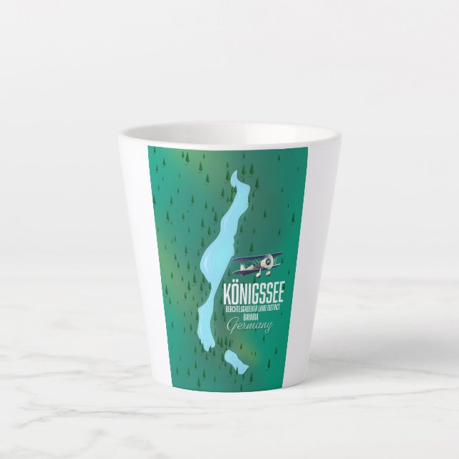 Caneca De Café Latte Königssee  Berchtesgadener Alemanha (Frente)
