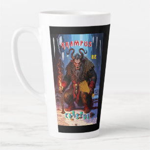 Caneca De Café Latte Krampus Tenha Cuidado