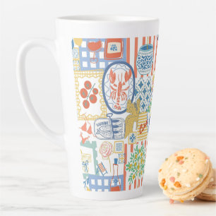Caneca De Café Latte La Dolce Vita Limões de Verão Italiano Mediterrâne