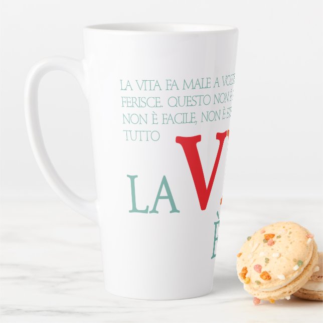 Caneca De Café Latte La vita è bella (In Situ)