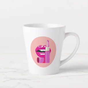 Caneca De Café Latte Lábios