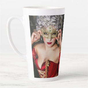 Caneca De Café Latte Lady in Red Mug, Virginia Rosa Collection