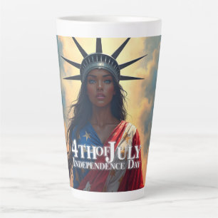 Caneca De Café Latte Lady Liberty Reimaginada – Uma Nova Face da Liberd