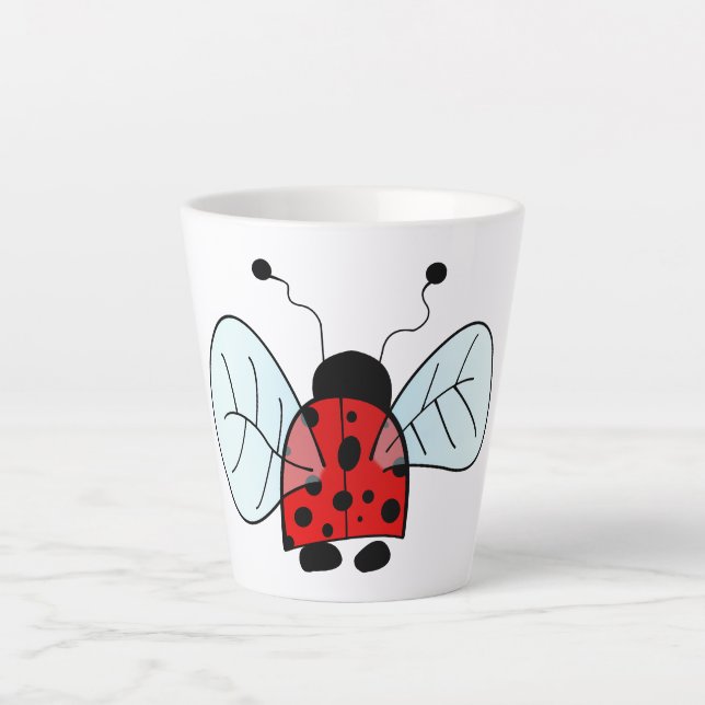 Caneca De Café Latte Ladybird (Frente)