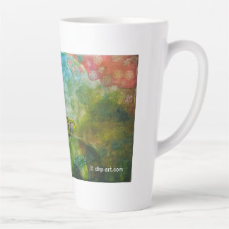 Caneca De Café Latte Lagarta em Flores Latte Mug