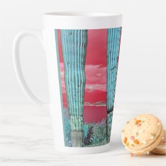 Caneca De Café Latte Lago Pleasant Saguaro Pilares Latte Mug