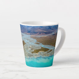 Caneca De Café Latte Lago Tekapo e Alpes do Sul, Nova Zelândia