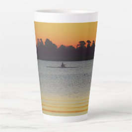 Caneca De Café Latte Lago Wendouree Calmo Antes do Anoitece