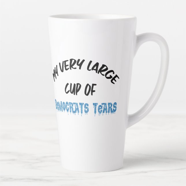 Caneca De Café Latte Lágrimas dos Democratas (Direita)