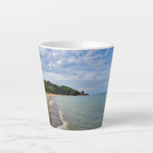 Caneca De Café Latte Lake Beach