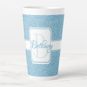 Caneca De Café Latte Lâmina Azul Personalizada Lâmpada