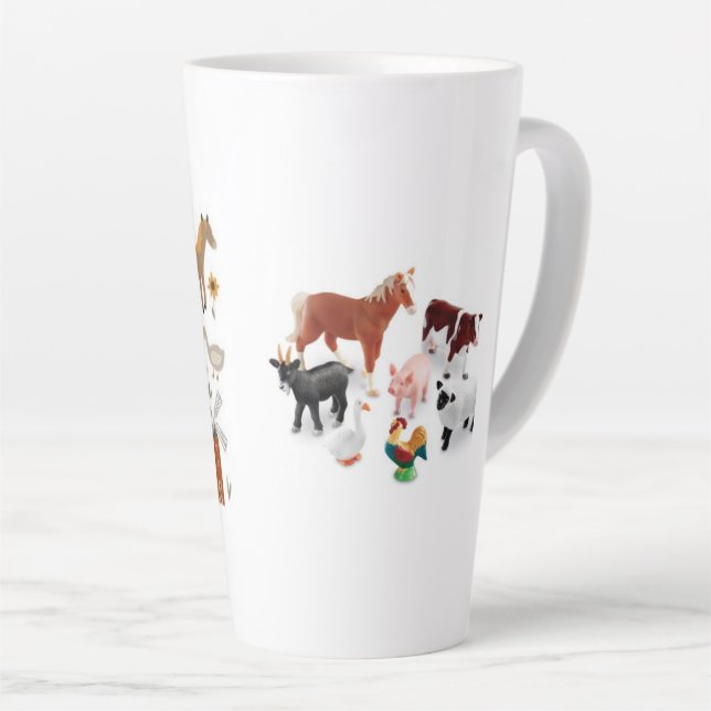 Caneca De Café Latte Lâmina de fazenda (Ângulo direito)