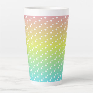 Caneca De Café Latte Lâmina de latim com bolhas coloridas
