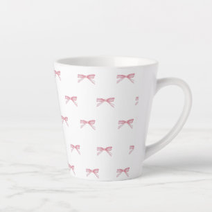 Caneca De Café Latte Lâmina de padrão do Arco rosa