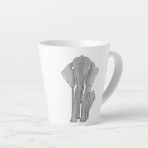 Caneca De Café Latte Lâmina e bébé-elefante