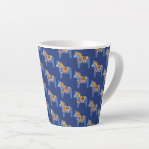 Caneca De Café Latte Lâmpada de Cavalo Azul