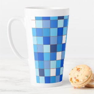 Caneca De Café Latte Lâmpada de Grelha Azul