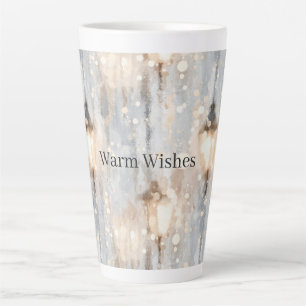 Caneca De Café Latte Lâmpada de Luzes Cinza Azul