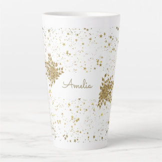Caneca De Café Latte Lâmpada de trava de reposição de Ouro personalizáv