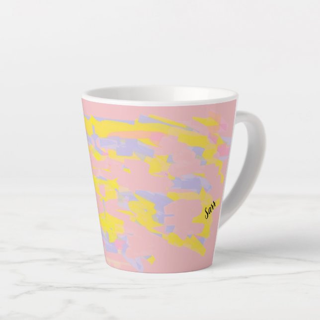 Caneca De Café Latte Lâmpada: Dia De Cor (Ângulo direito)