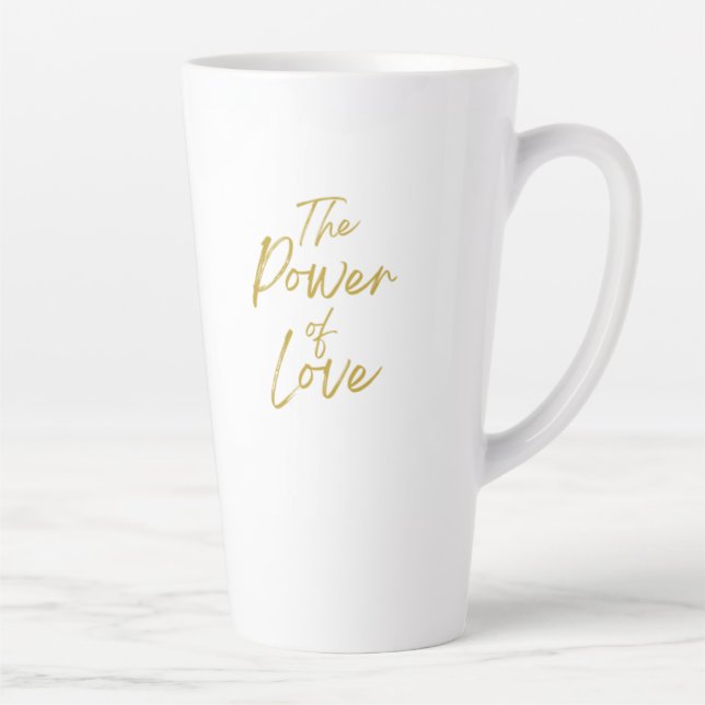 Caneca De Café Latte Lâmpada Latte Alta de Poder de Amor (Direita)