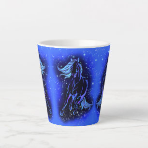 Caneca De Café Latte Lâmpada Latte de Cavalo em Execução