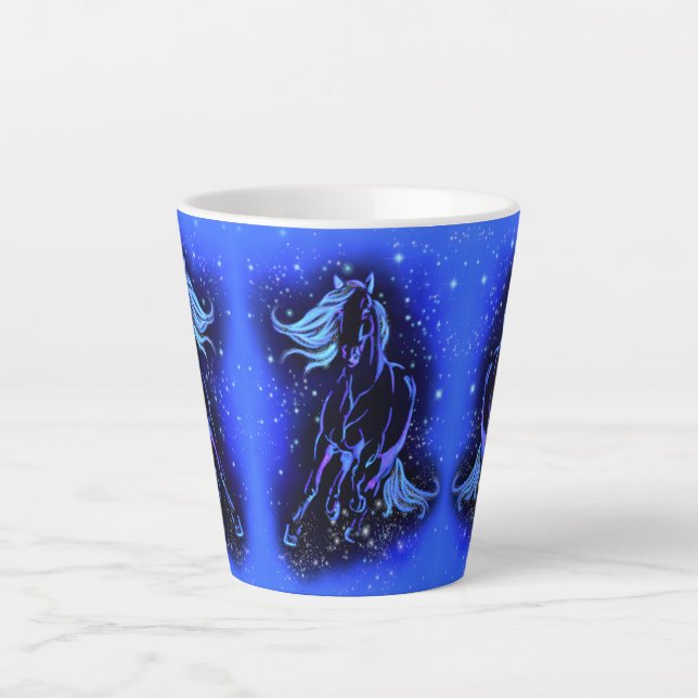 Caneca De Café Latte Lâmpada Latte de Cavalo em Execução (Frente)