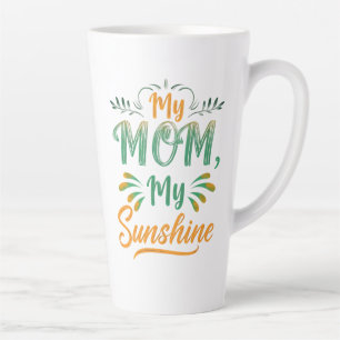Caneca De Café Latte Lâmpada Latte Grande - "Minha Mãe, Minha Luz do So