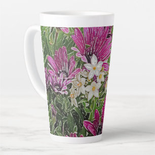CANECA DE CAFÉ LATTE LÂMPADA/ROSA E BRANCA FLOWERS/PHOTOG.W.DIGITAL EF