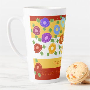 Caneca De Café Latte Lâmpada Se Perdida, Devolva