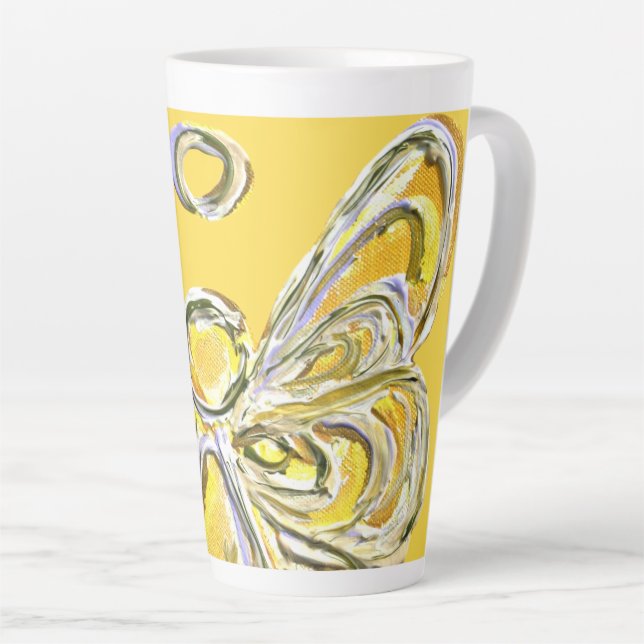 Caneca De Café Latte Lâmpadas de café com café da manhã personalizadas  (Ângulo direito)