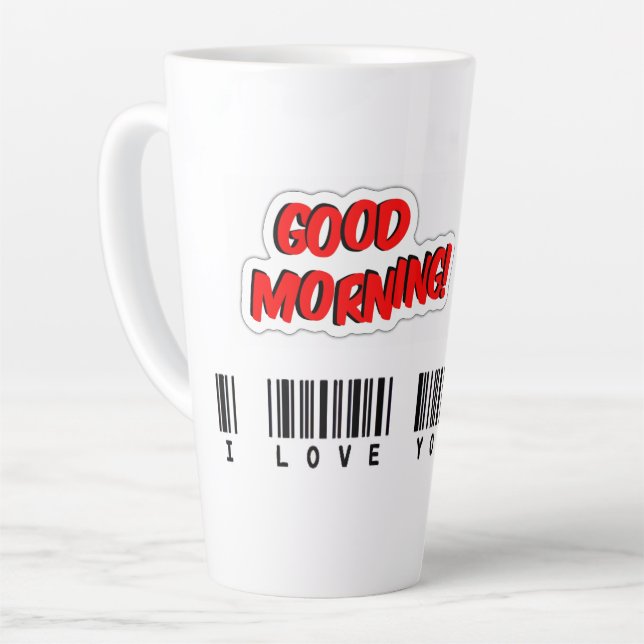 Caneca De Café Latte Lâmpadas e Copas (Ângulo esquerdo)