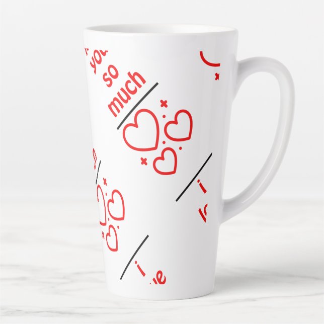 Caneca De Café Latte Lâmpadas e Copas (Direita)