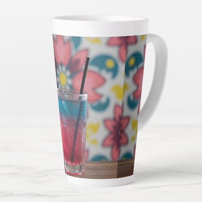 Caneca De Café Latte Lâmpadas e Copas (Ângulo direito)