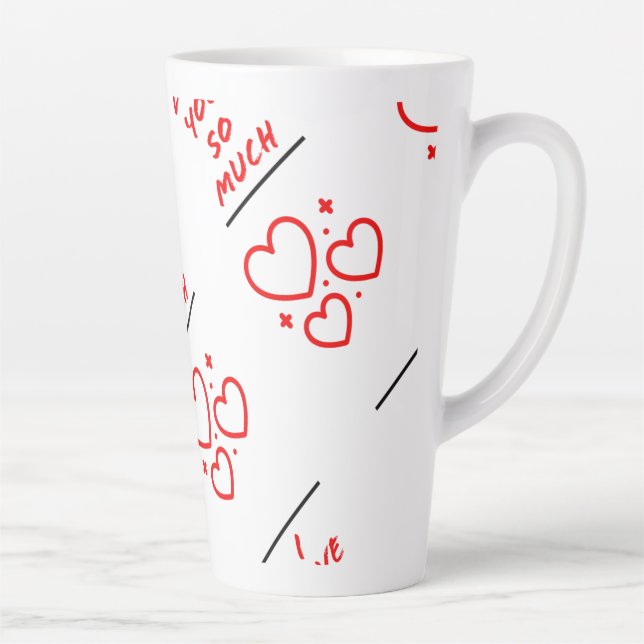 Caneca De Café Latte Lâmpadas e Copas (Direita)