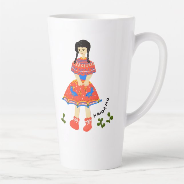Caneca De Café Latte Lâmpadas e Copas (Direita)