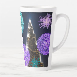 Caneca De Café Latte Landmarks Familiares de Exploração Urbana Dubai EA