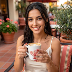 Caneca De Café Latte Laranja
