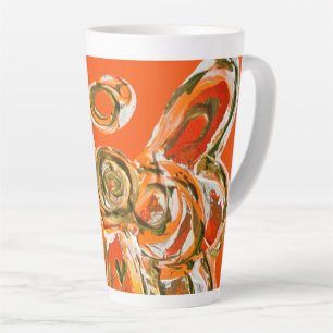 Caneca De Café Latte Laranja Guardian Angel Personalizada Latte Café Xí