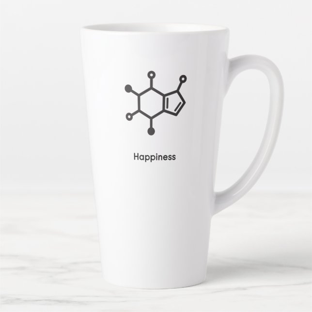 Caneca De Café Latte Large Latte Mug - Caffeine = Happiness (Direita)