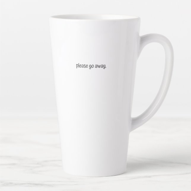 Caneca De Café Latte Large Latte Mug - Please Go Away. (Direita)