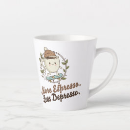 Caneca De Café Latte Large Mug - More Espresso. Less Depresso.