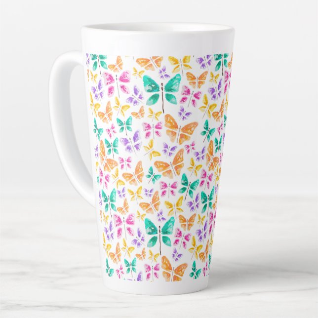 Caneca De Café Latte Lata-Borboleta (Ângulo esquerdo)