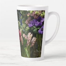 Caneca De Café Latte Lata com Bela Flor Comprada Blooms