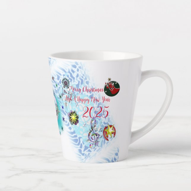 Caneca De Café Latte Lata de Ano Novo (Direita)