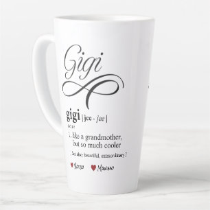 Caneca De Café Latte Lata de Definição Gigi