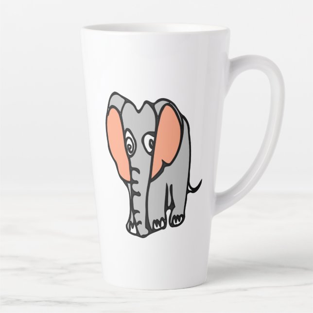 Caneca De Café Latte Lata de elefante (Direita)