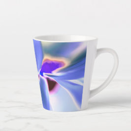 Caneca De Café Latte Lata de Impressão da Flor Roxa Elegante