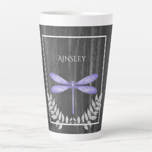 Caneca De Café Latte Lata de Lata Personalizada Rusta Rústica Roxa